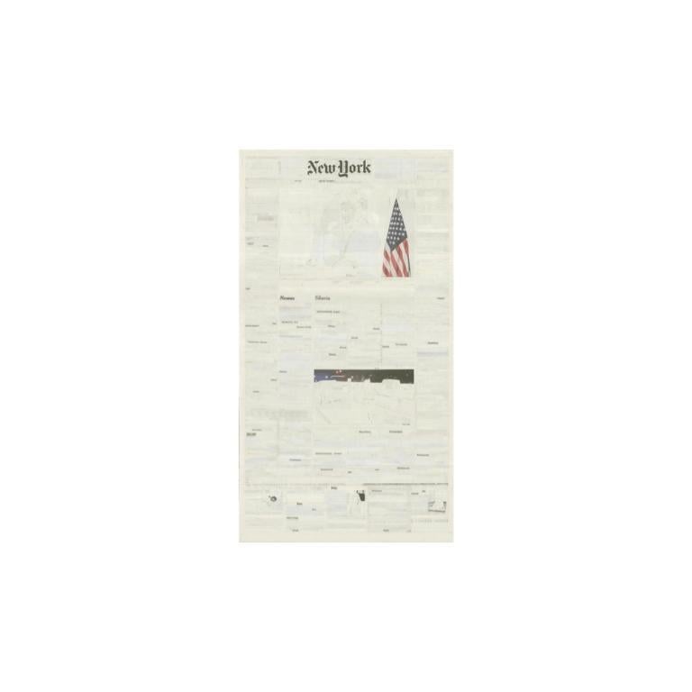 November 21st #3, Reconfigured Newsprint, 2012 - Mixed Media Art by Kim Rugg