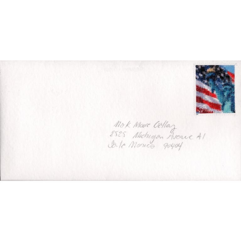 Quartet, Reconfigured Postage Stamp and Envelope, 2007 - Mixed Media Art by Kim Rugg