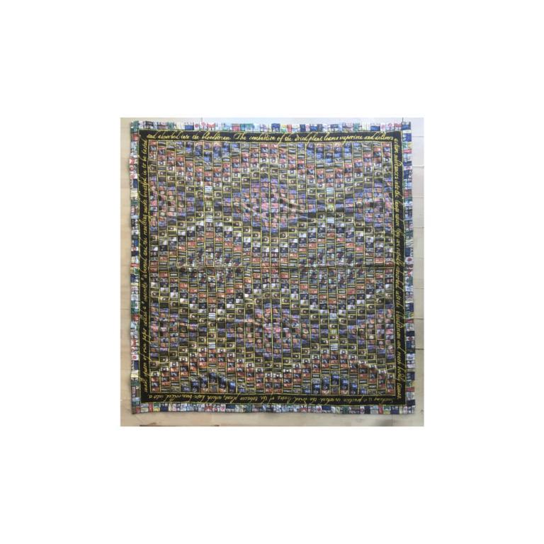 The Practice of Smoking, Printed Textile Quilted and Embroidered, 2019-2020 - Mixed Media Art by Kim Rugg