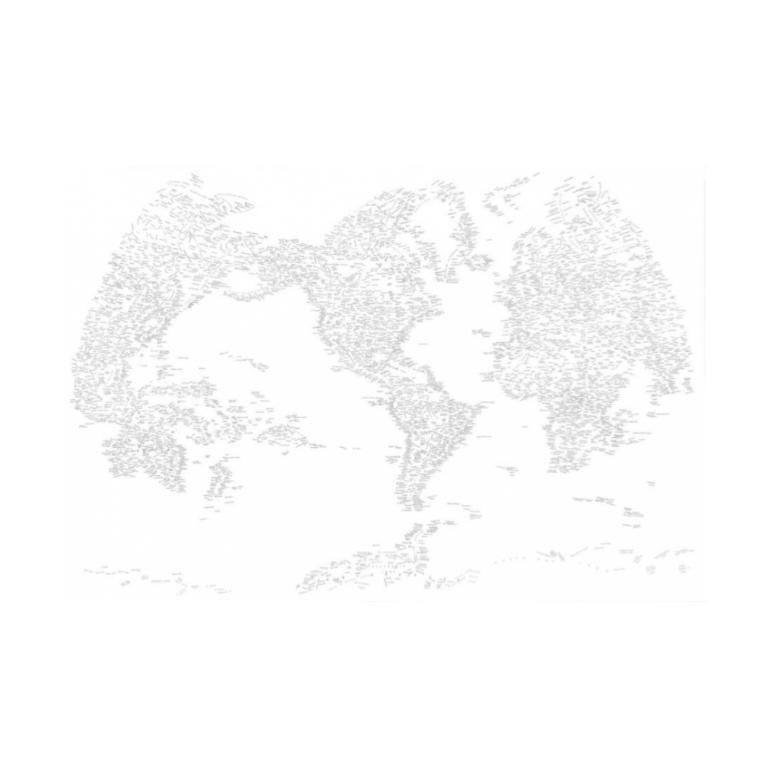 Il mondo, stampa su carta, 2015 - Mixed Media Art di Kim Rugg