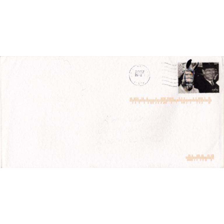 There Goes The Damehood, Reconfigured Postage Stamp and Envelope, 2007 - Mixed Media Art by Kim Rugg
