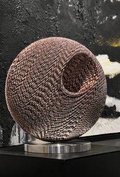 Kinetic sculpture made from coins "Circle XIV" by Kim Seungwoo