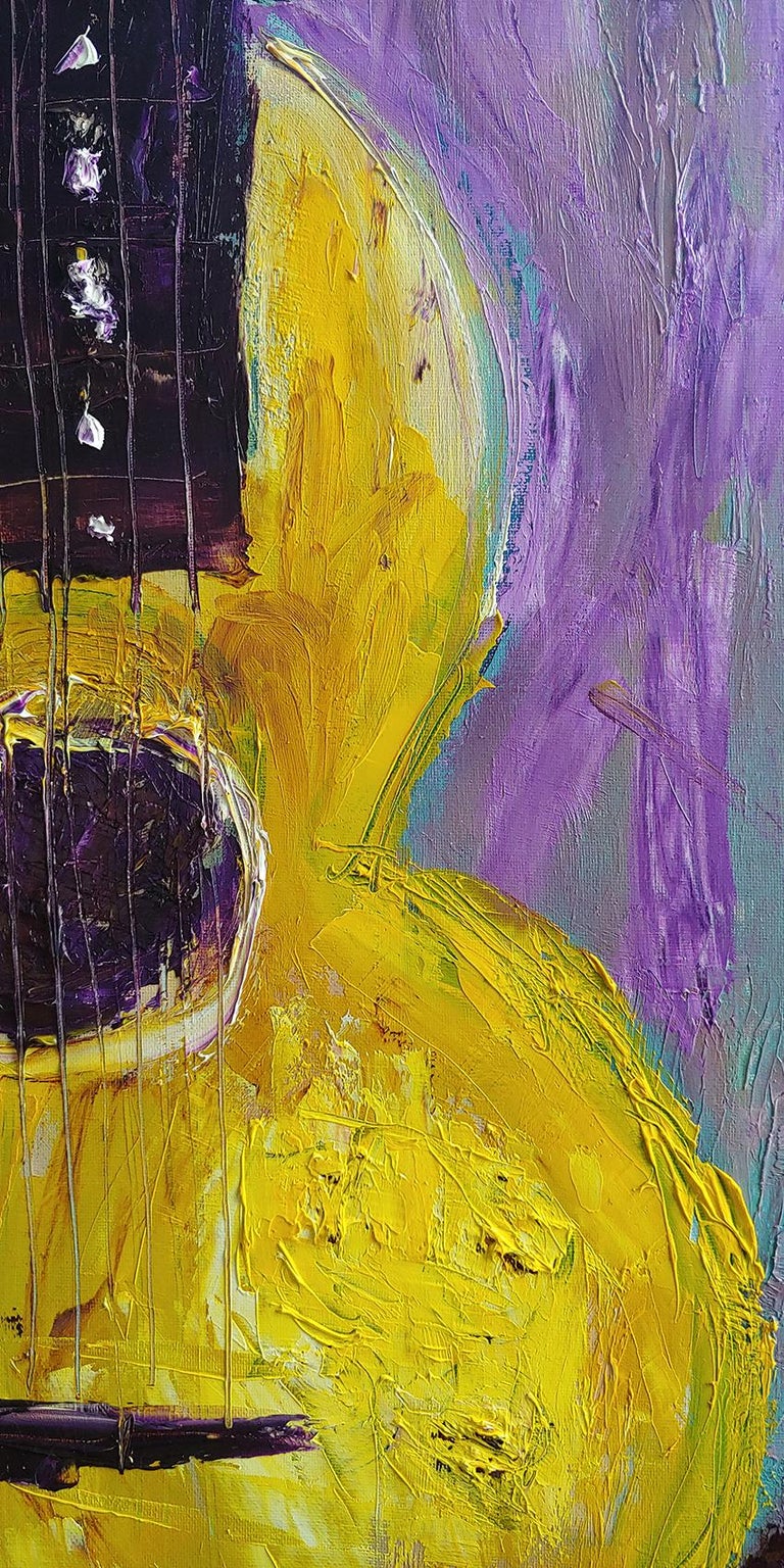The surface texture and buttery feel of the paint is remarkable on this painting.

Kim Simmonds is the founder and lead guitarist of the internationally known Rock and Roll and Blues band SAVOY BROWN. He has brought the energy and emotion that is