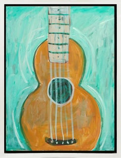 Guitar with Maple Neck  acrylic on canvas 26x20 framed