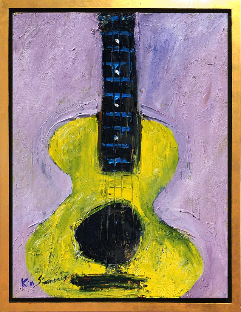 Rock and Roll painting "D Minor Overture",  acrylic on canvas 26x20 framed