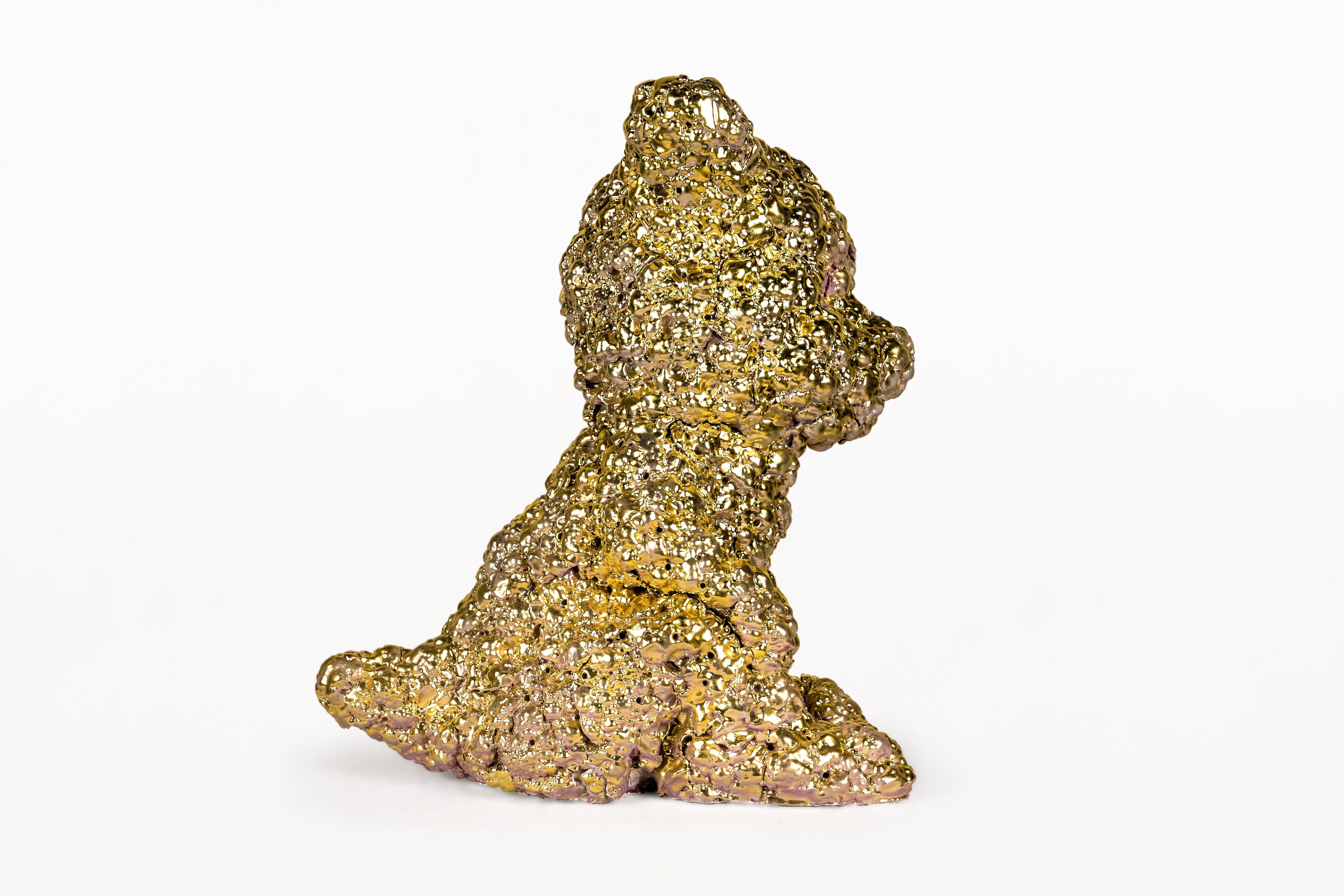 Skulptur „Goldener Hund“ von Kim Simonsson, ca. 2020, Finnland (Moderne) im Angebot
