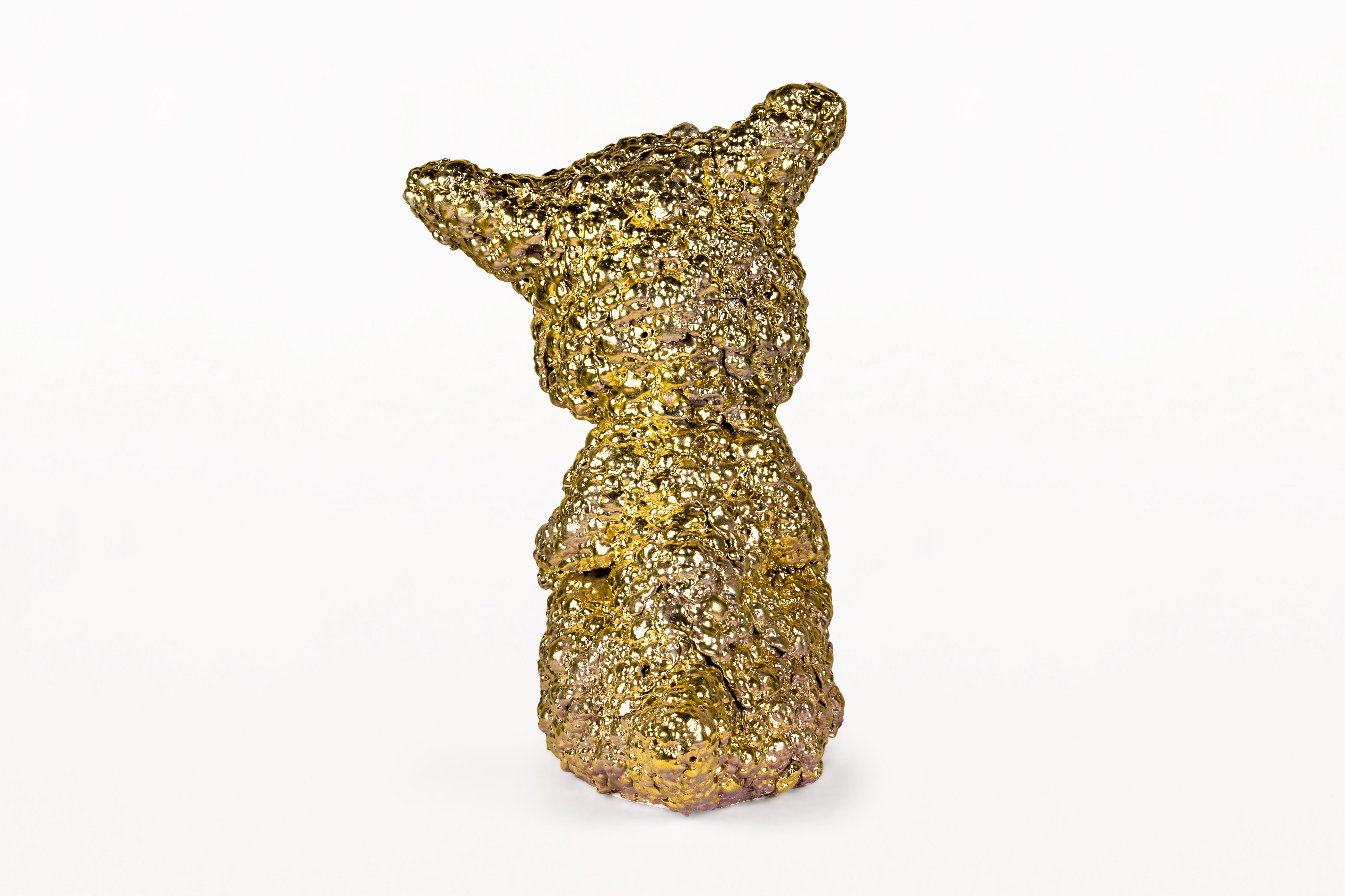 Skulptur „Goldener Hund“ von Kim Simonsson, ca. 2020, Finnland (Finnisch) im Angebot
