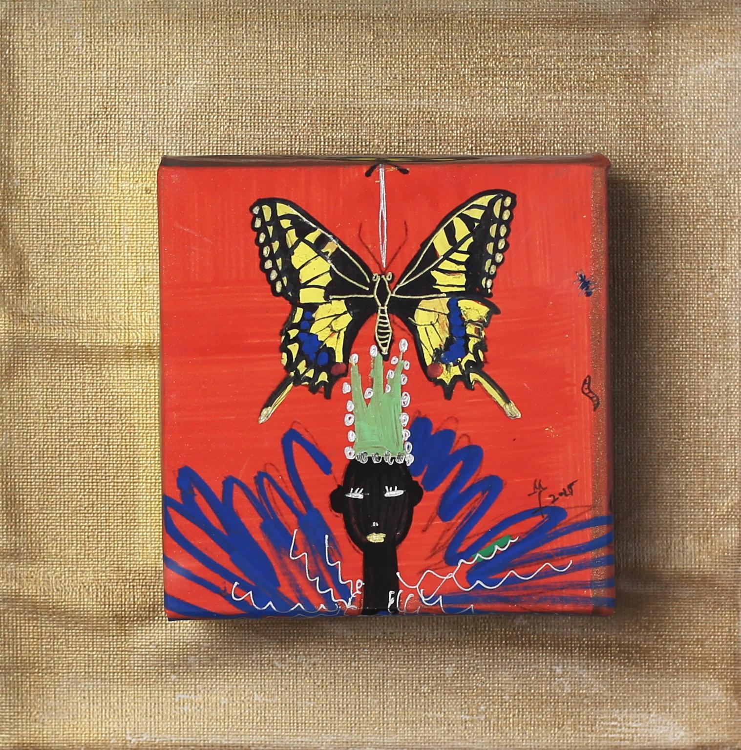 Zeitgenössische koreanische Kunst von Kim Soo Young - Schmetterlingskönigin 1 im Angebot 1