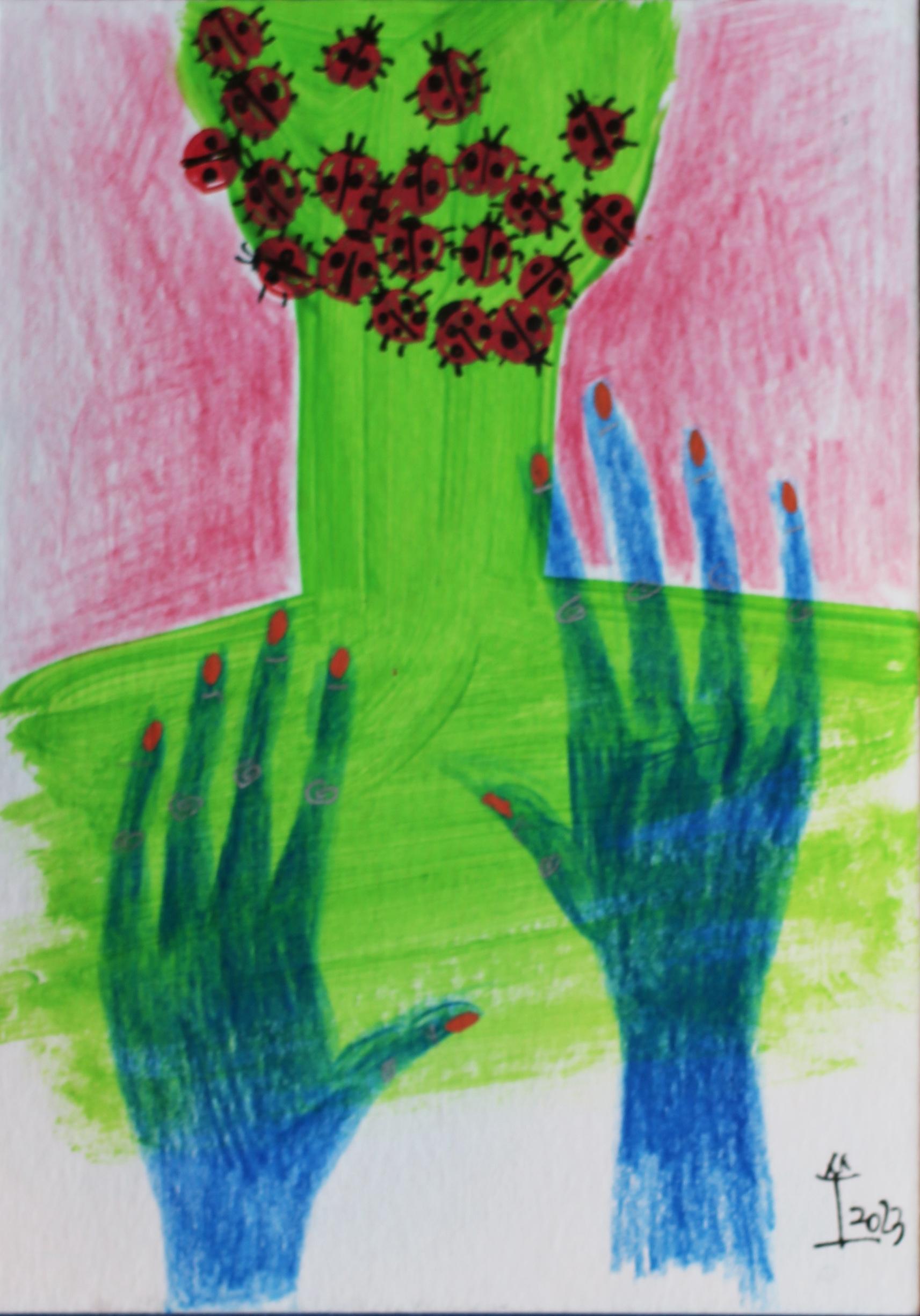 Disegno a mano con matite, posca e acrilico su carta,
Telaio opzionale su semplice richiesta.

Kim Soo Young è un artista coreano nato nel 1978 che vive e lavora a Seul, in Corea del Sud. Grazie a oltre due decenni di profonda immersione nelle