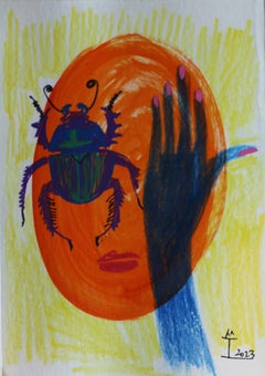 Korean Contemporary Art by Kim Soo Young -  Face of Women with Insects