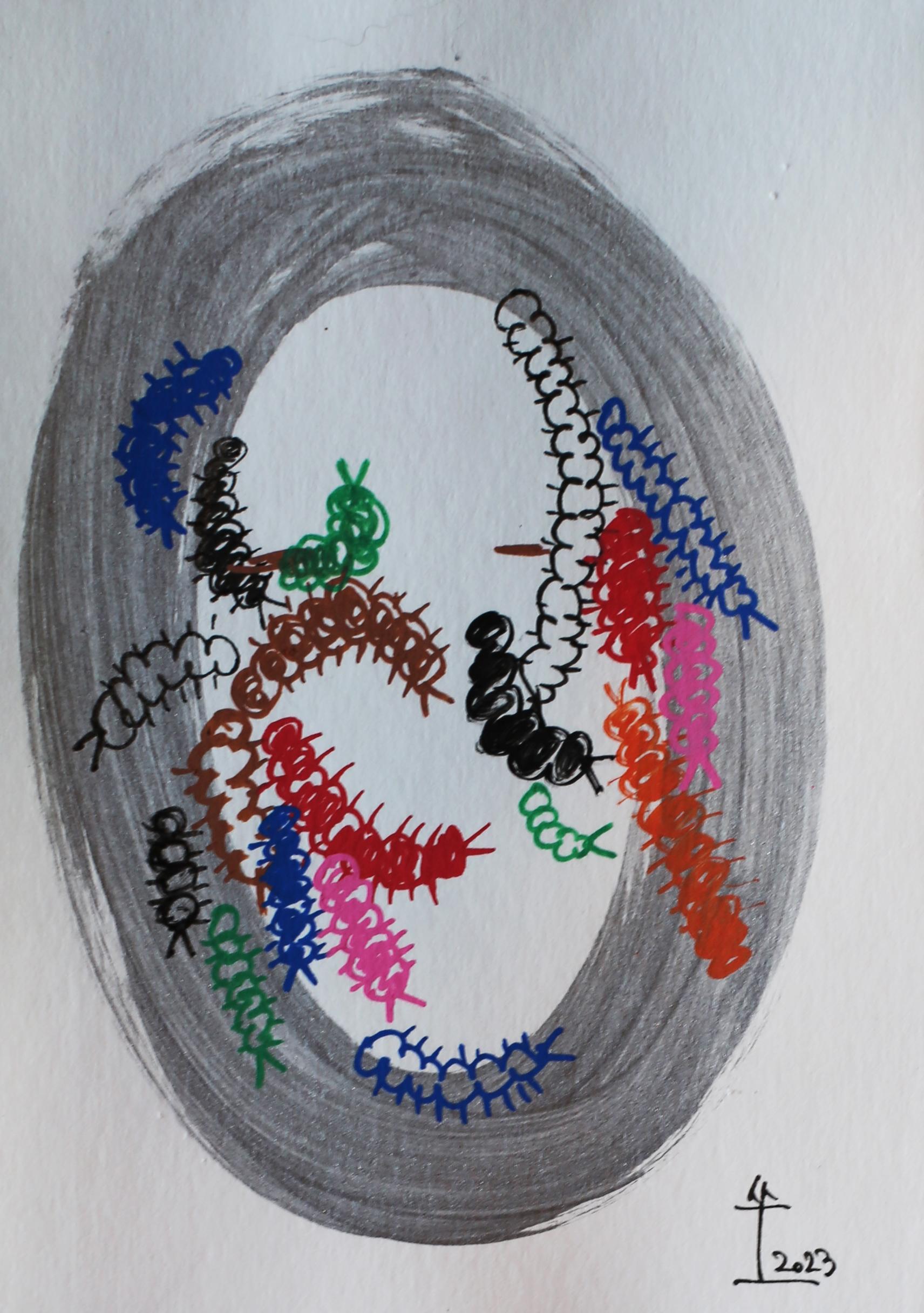 Disegno a mano con matite, posca e acrilico su carta,
Telaio opzionale su semplice richiesta.

Kim Soo Young è un artista coreano nato nel 1978 che vive e lavora a Seul, in Corea del Sud. Grazie a oltre due decenni di profonda immersione nelle