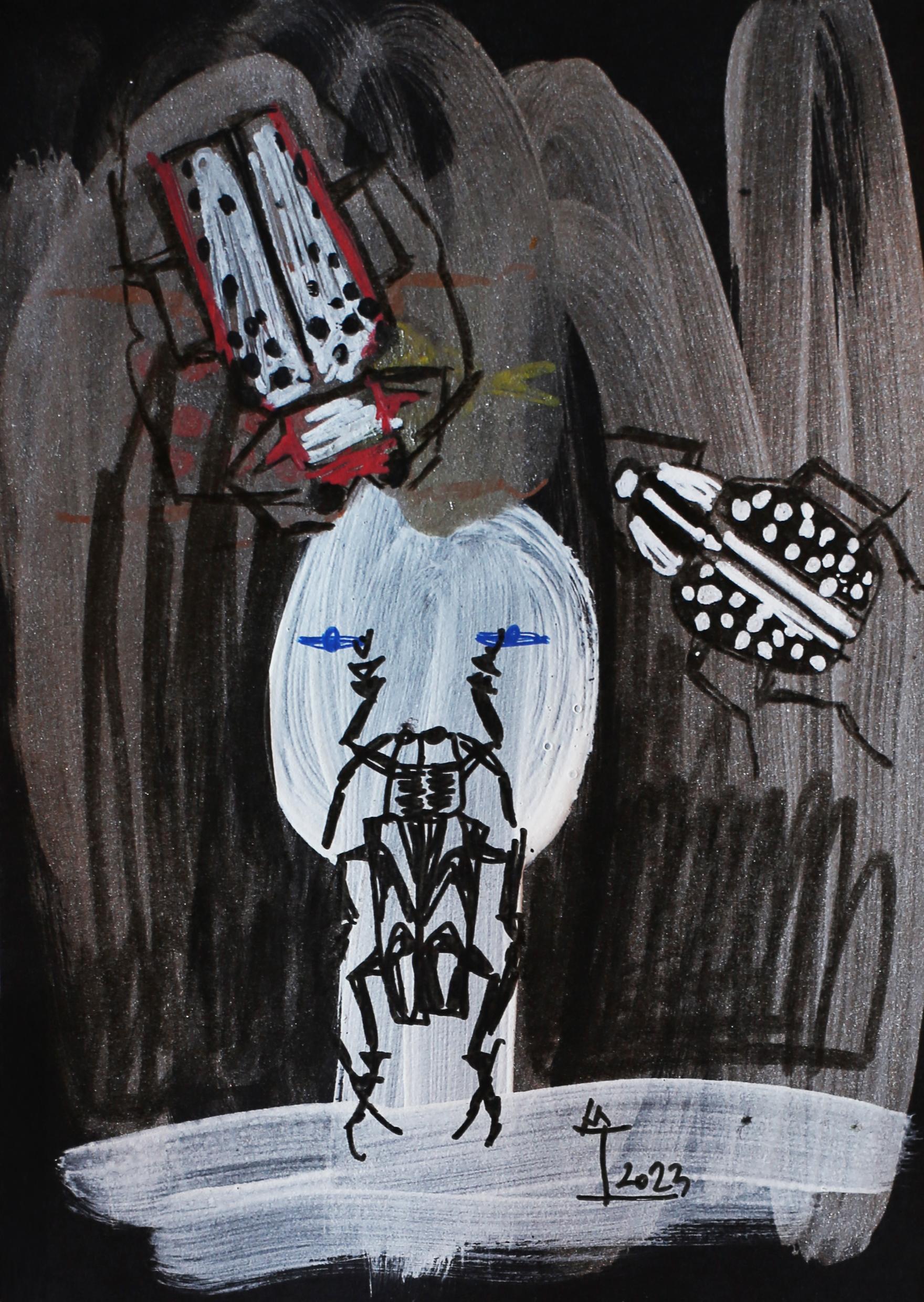 Disegno a mano con matite, posca e acrilico su carta,
Telaio opzionale su semplice richiesta.

Kim Soo Young è un artista coreano nato nel 1978 che vive e lavora a Seul, in Corea del Sud. Grazie a oltre due decenni di profonda immersione nelle
