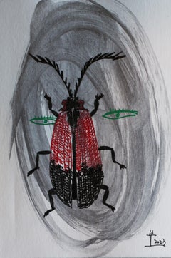 Korean Contemporary Art by Kim Soo Young -  Face of Women with Insects