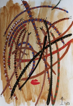 Korean Contemporary Art by Kim Soo Young -  Face of Women with Insects