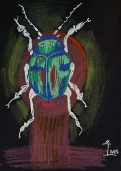 Korean Contemporary Art by Kim Soo Young -  Face of Women with Insects