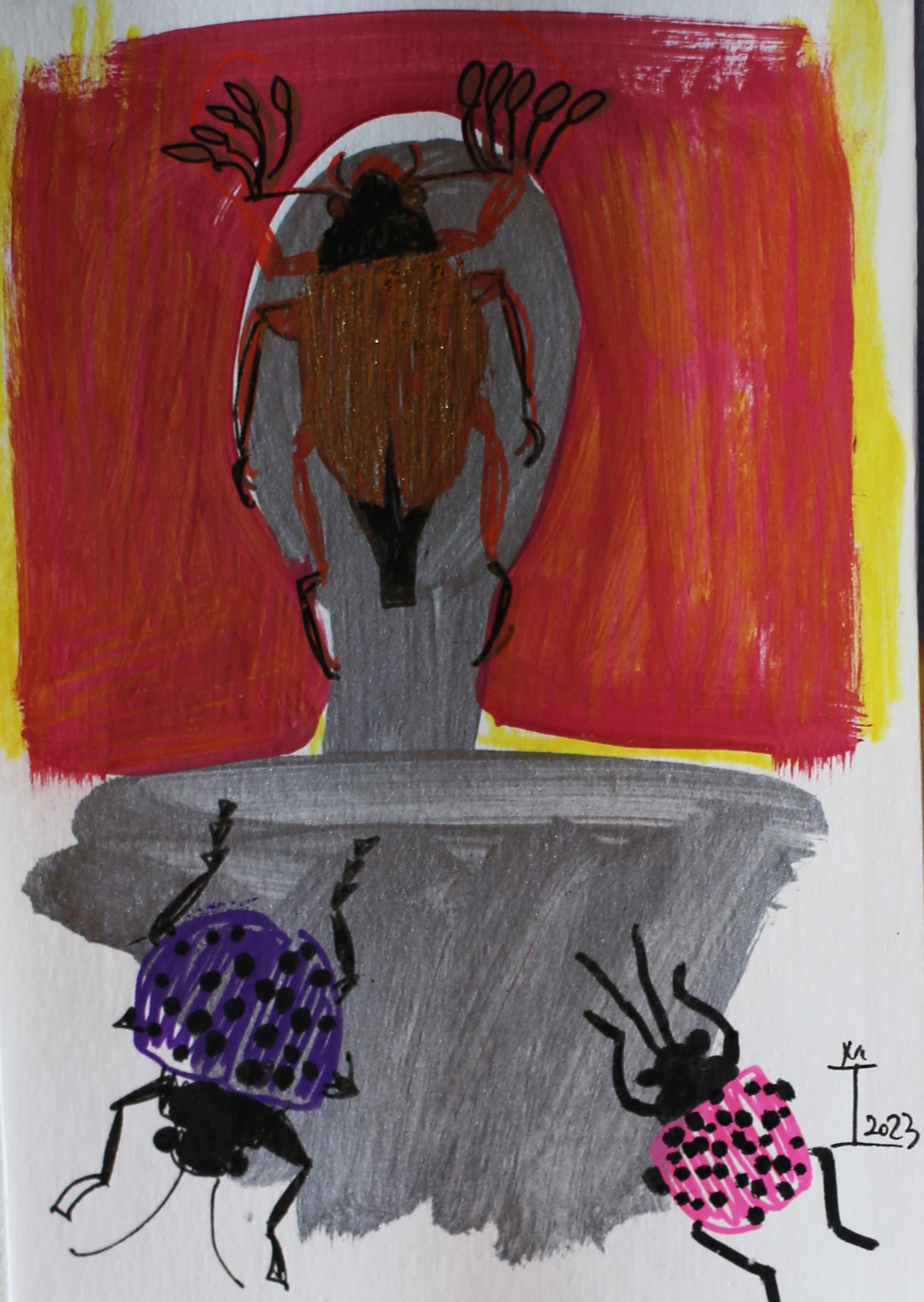 Disegno a mano con matite, posca e acrilico su carta,
Telaio opzionale su semplice richiesta.

Kim Soo Young è un artista coreano nato nel 1978 che vive e lavora a Seul, in Corea del Sud. Grazie a oltre due decenni di profonda immersione nelle