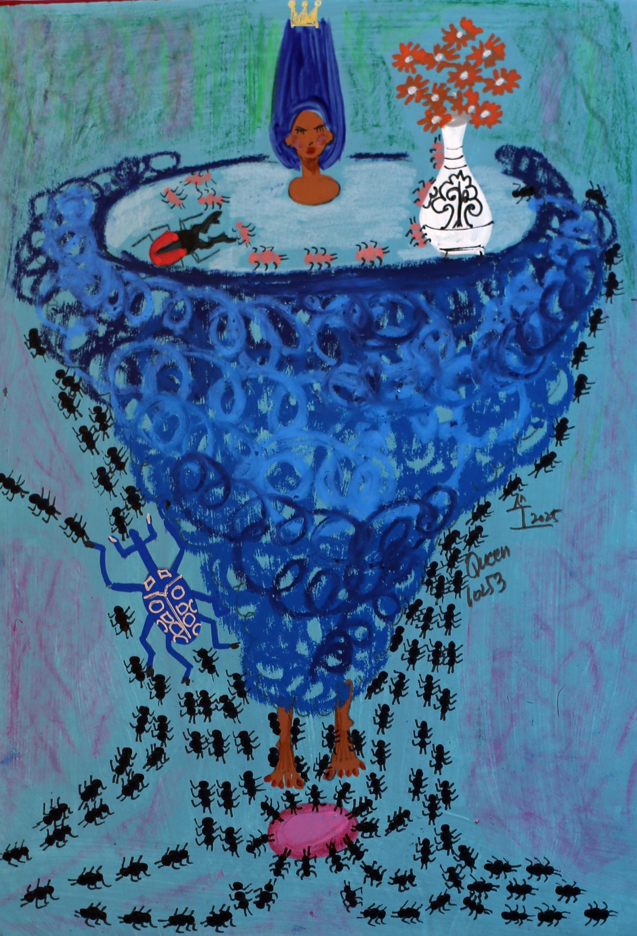 Technique mixte sur papier hanji (papier traditionnel coréen) 

Kim Soo Young est une artiste coréenne née en 1978 qui vit et travaille à Séoul, en Corée du Sud. Grâce à plus de deux décennies d'immersion profonde dans les traditions artistiques