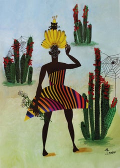 L'art contemporain coréen de Kim Soo Young -  Reine couronnée en banane et noir