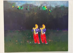 Korean Contemporary Art by Kim Yoon Kyung - Boys Playing Flute
