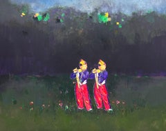 Korean Contemporary Art by Kim Yoon Kyung - Boys Playing Flute