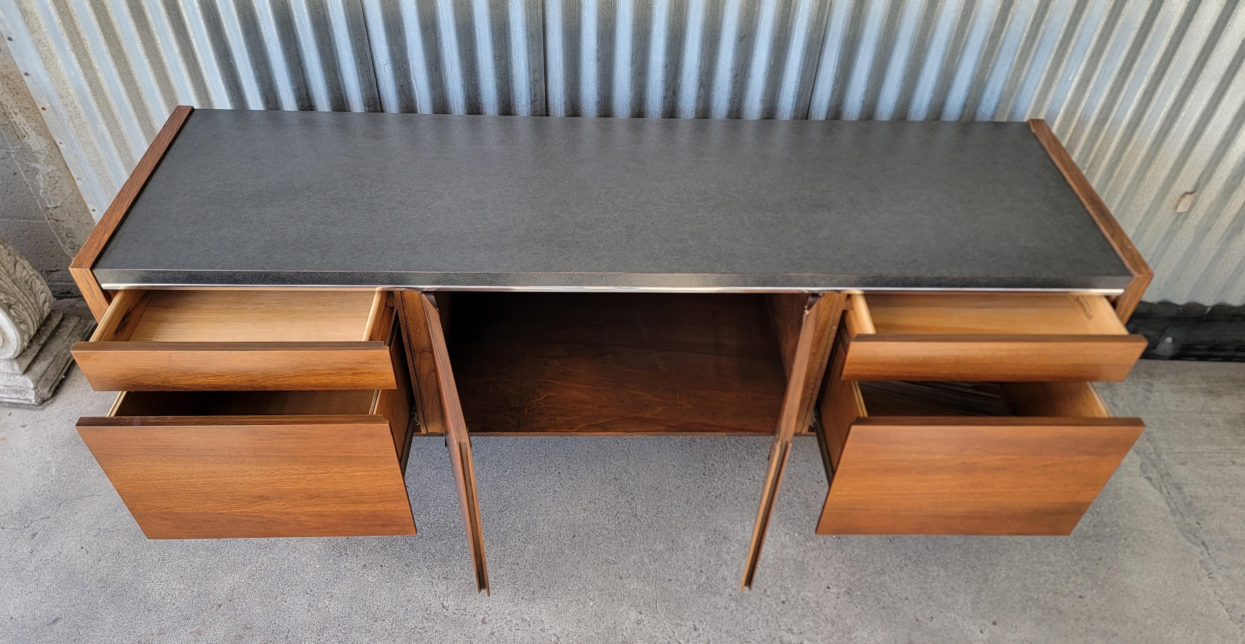 Mid-Century Modern Kimball Credenza /  Office Cabinet with File Drawers For Sale