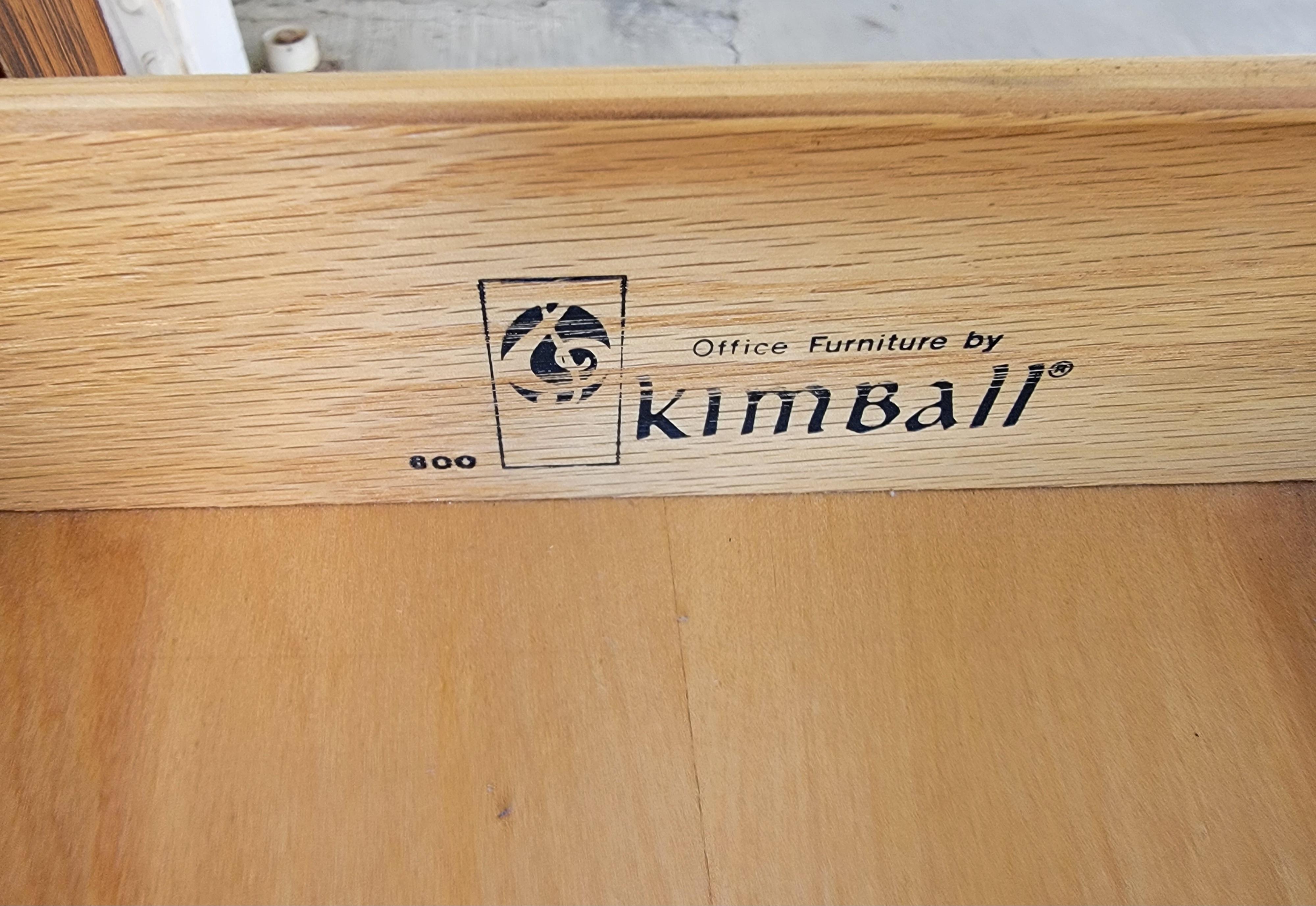 American Kimball Credenza /  Office Cabinet with File Drawers For Sale
