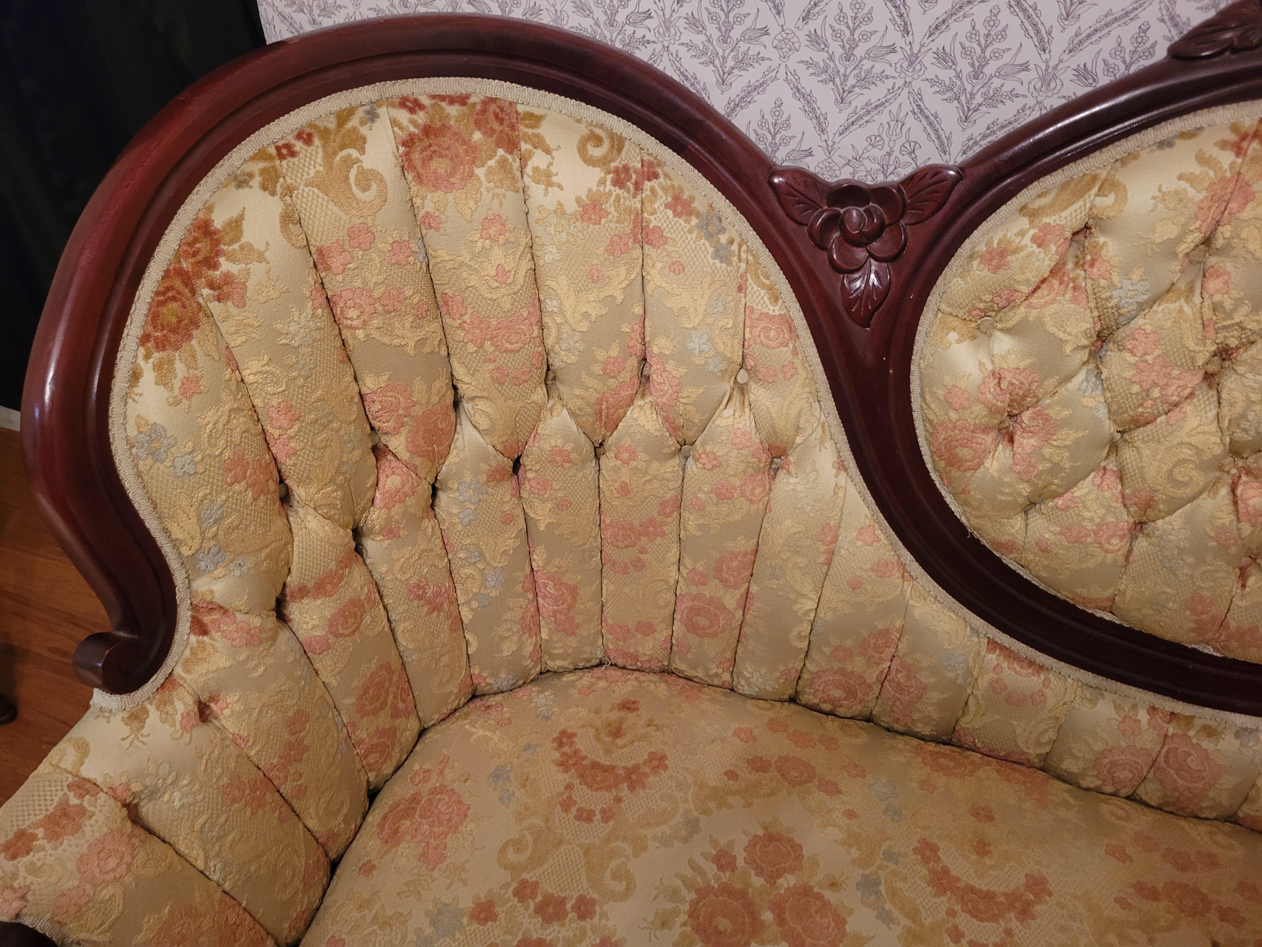 Kimball Reproductions Victorian Style Cameo Sofa 4