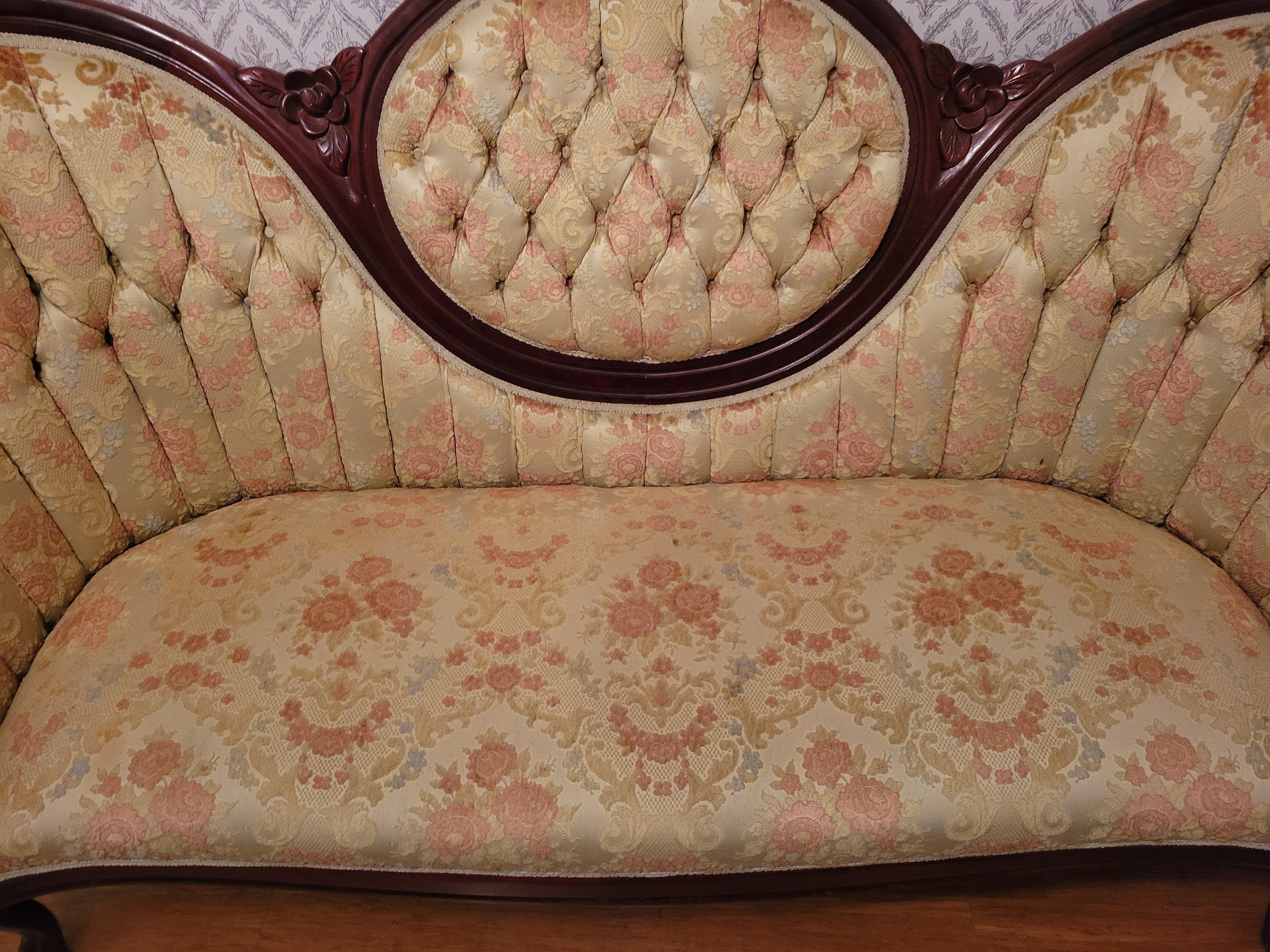 Kimball Reproductions Victorian Style Cameo Sofa 2