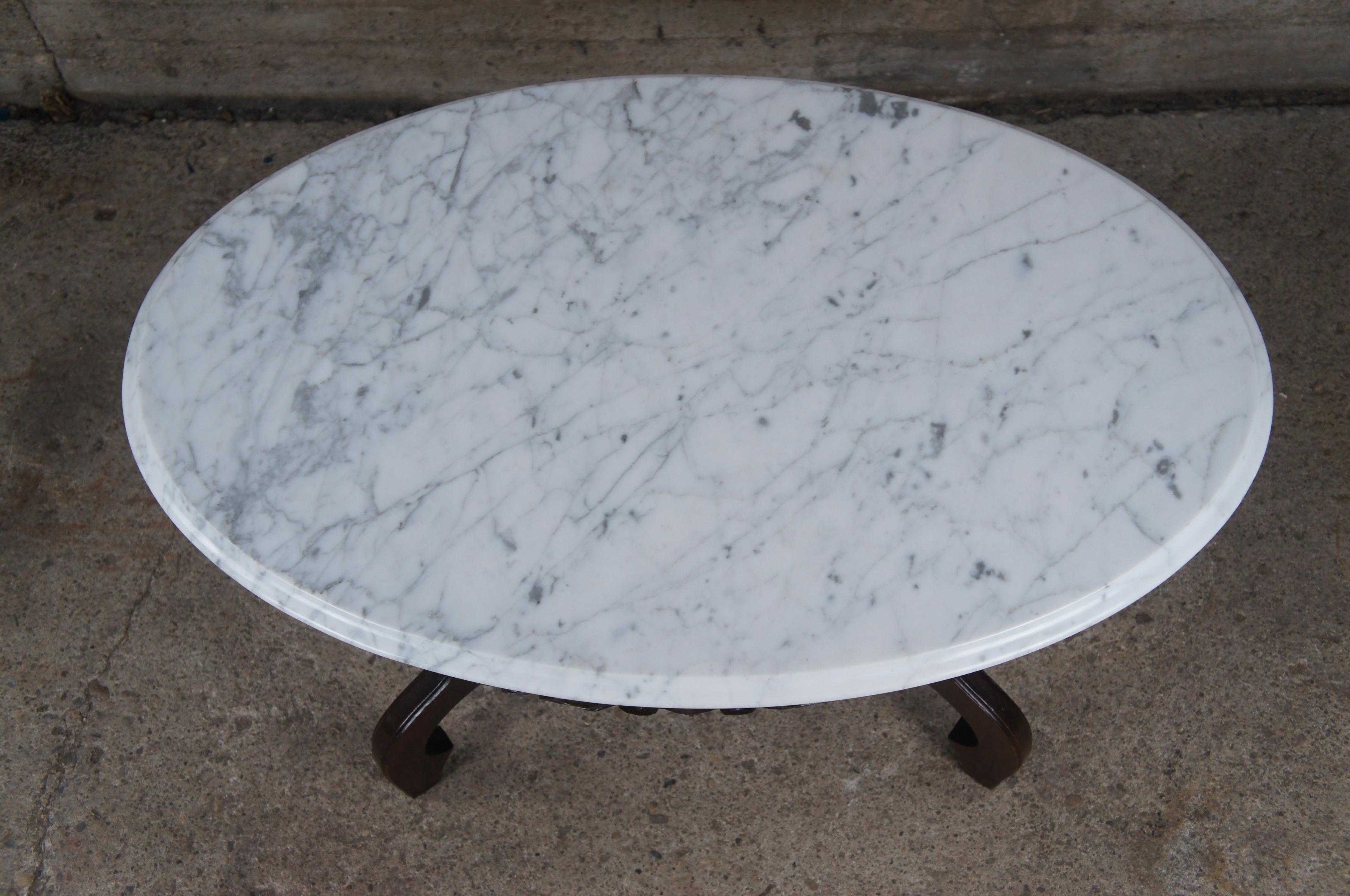 victorian marble top coffee table