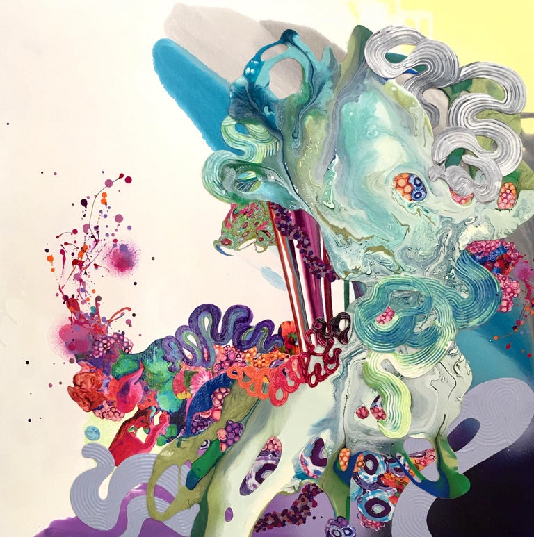 Kimber Berry California Artist Mixed Media Abstract Colorful
