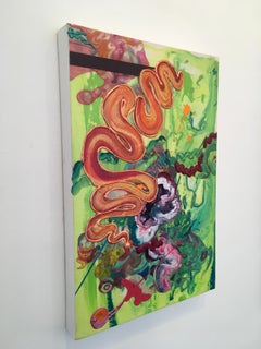 Liquid Landscape 0711, Mixed Media, Abstract, colorful, Bright, dimensional