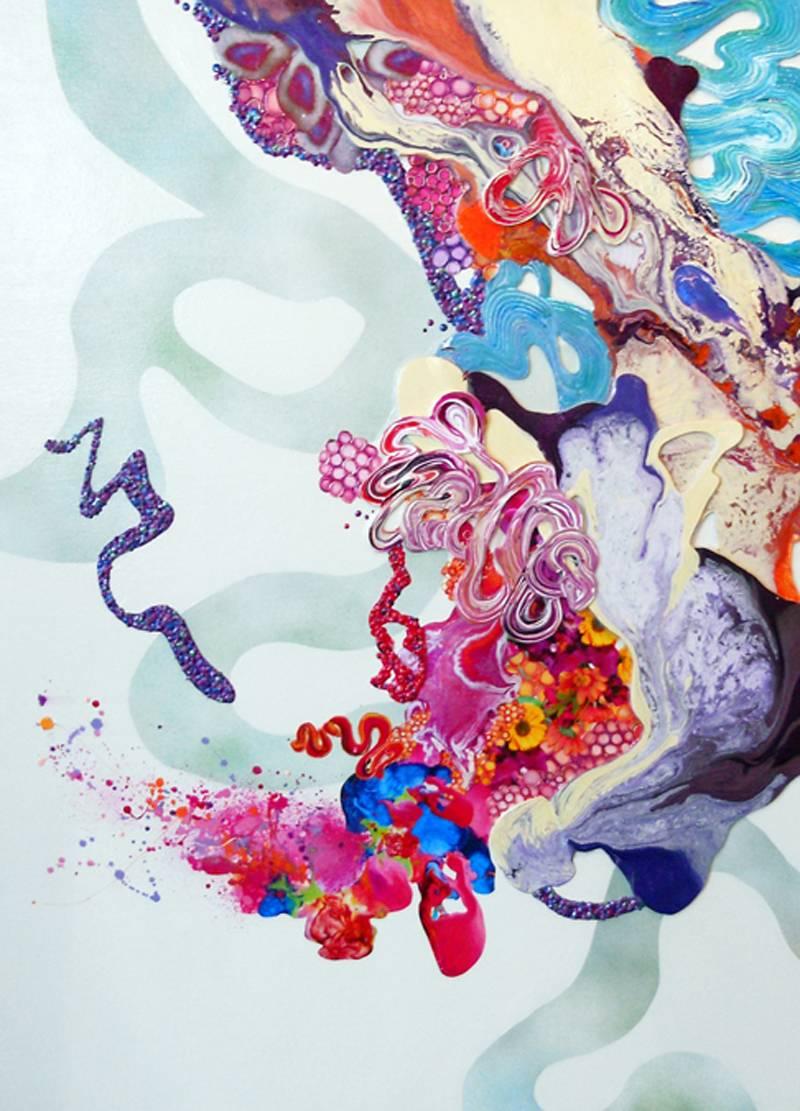 Kimber Berry Abstract Painting - Pixie Dust and Other Magic, Abstract, Dimensional, colorful, original art