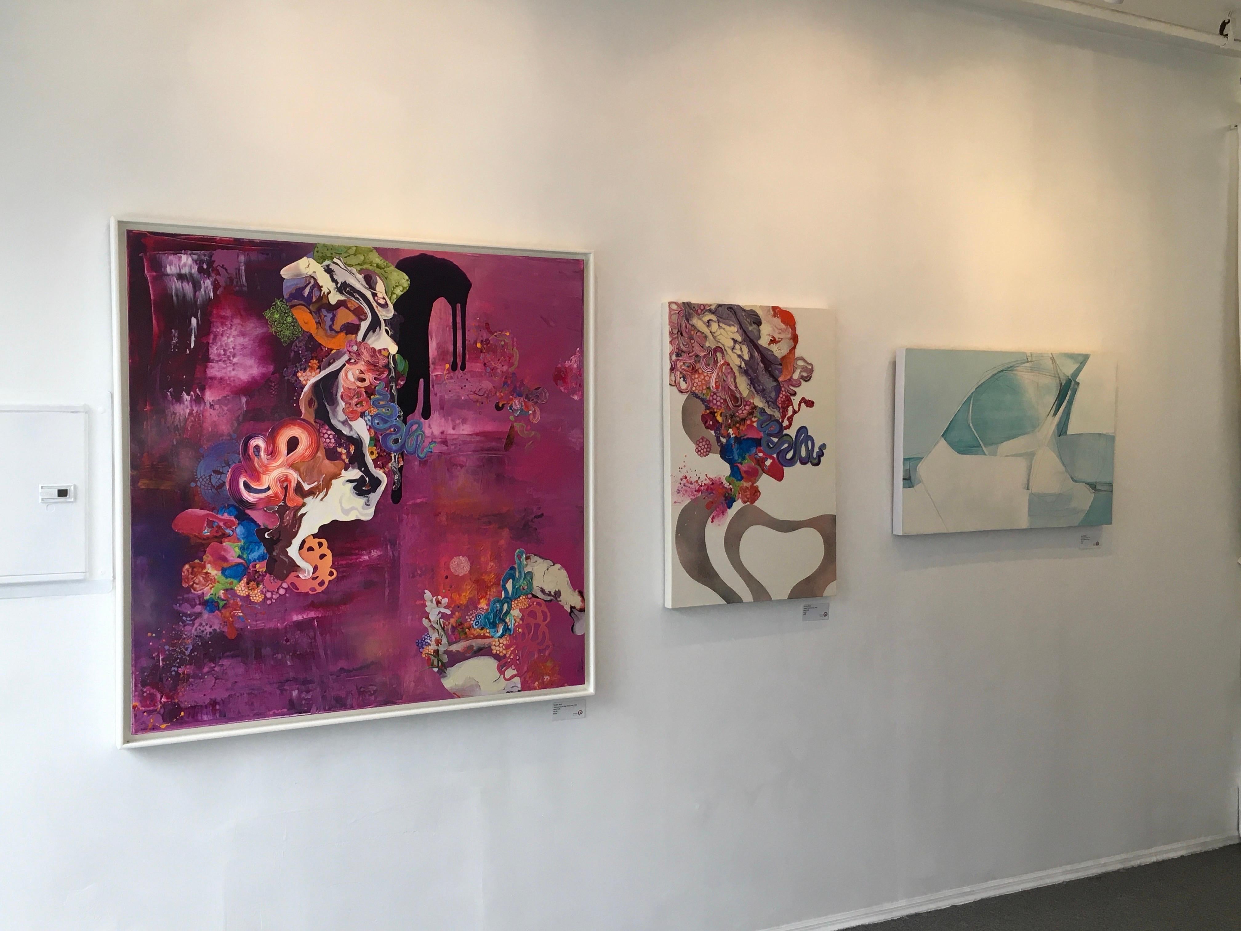 Thank You for the Magic Carpet Ride, Abstract, Mixed Media, Impactful, Original im Angebot 3