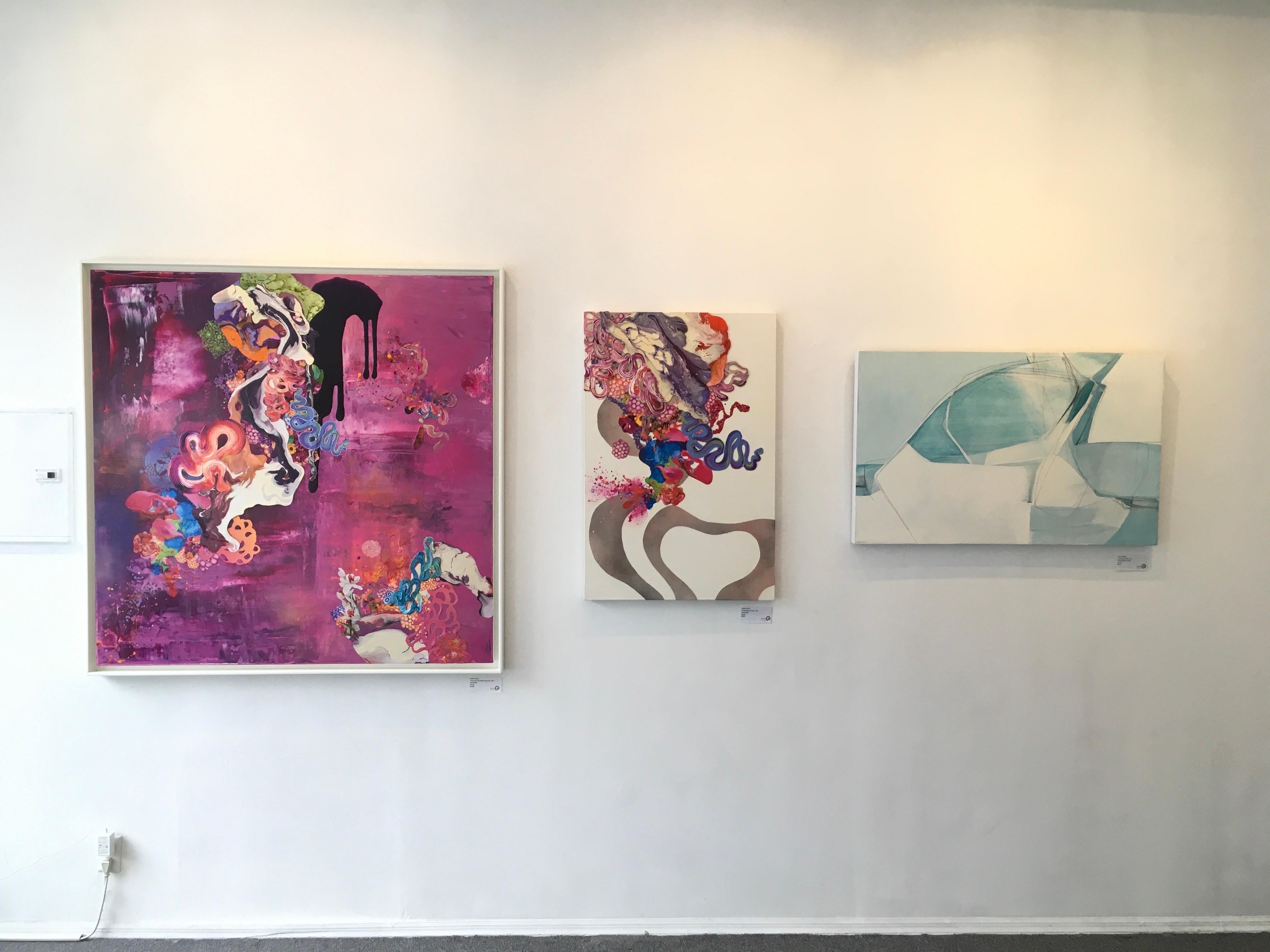 Thank You for the Magic Carpet Ride, Abstract, Mixed Media, Impactful, Original im Angebot 4
