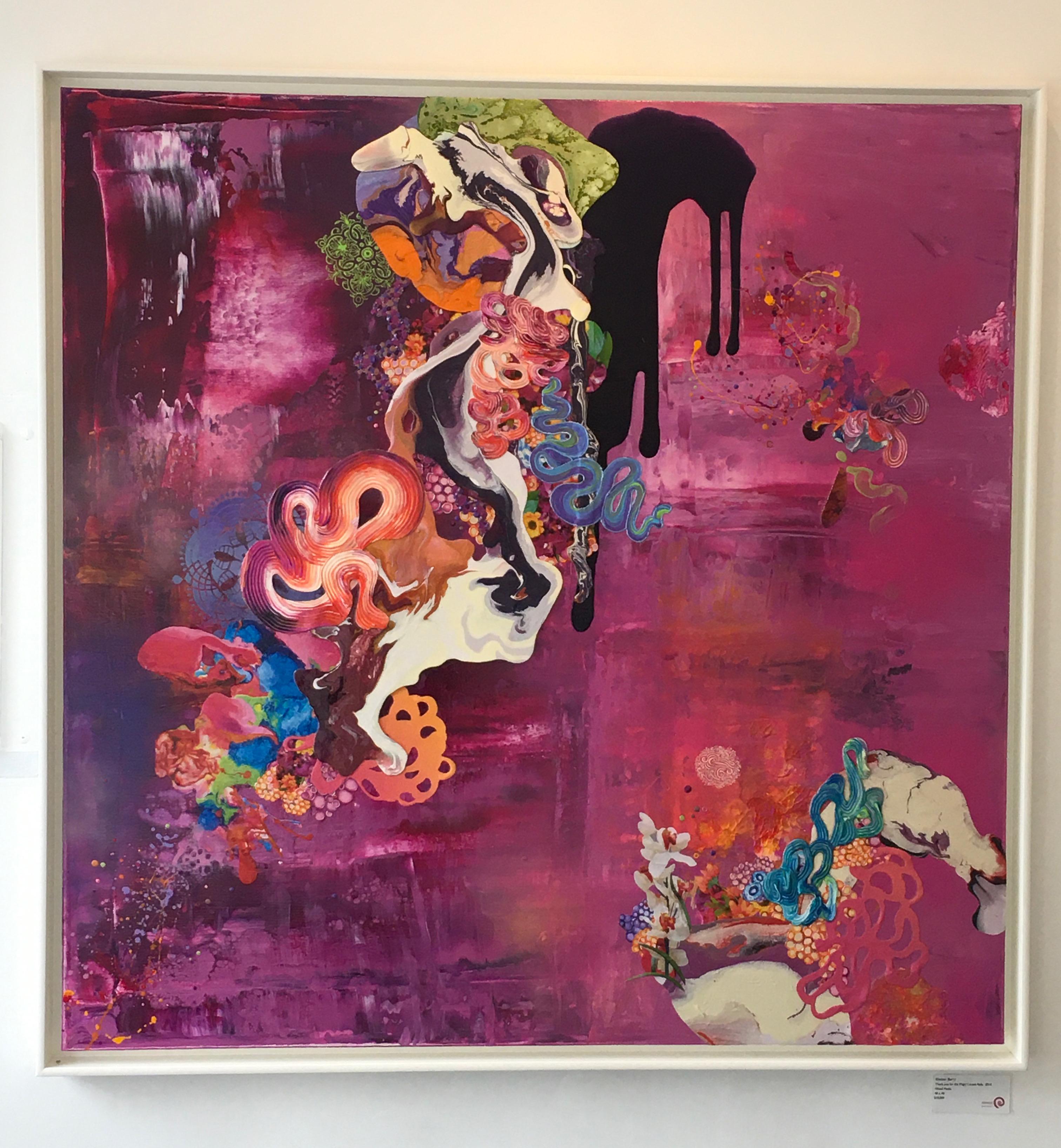 Thank You for the Magic Carpet Ride, Abstract, Mixed Media, Impactful, Original im Angebot 5