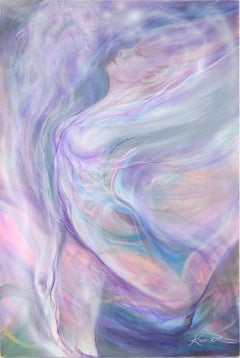 The Cosmic Dance - Visionary Figurative Nude Composition in Acrylic on Masonite