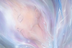 The Cosmic Dream - Visionary Figurative Nude Composition in Acrylic on Masonite