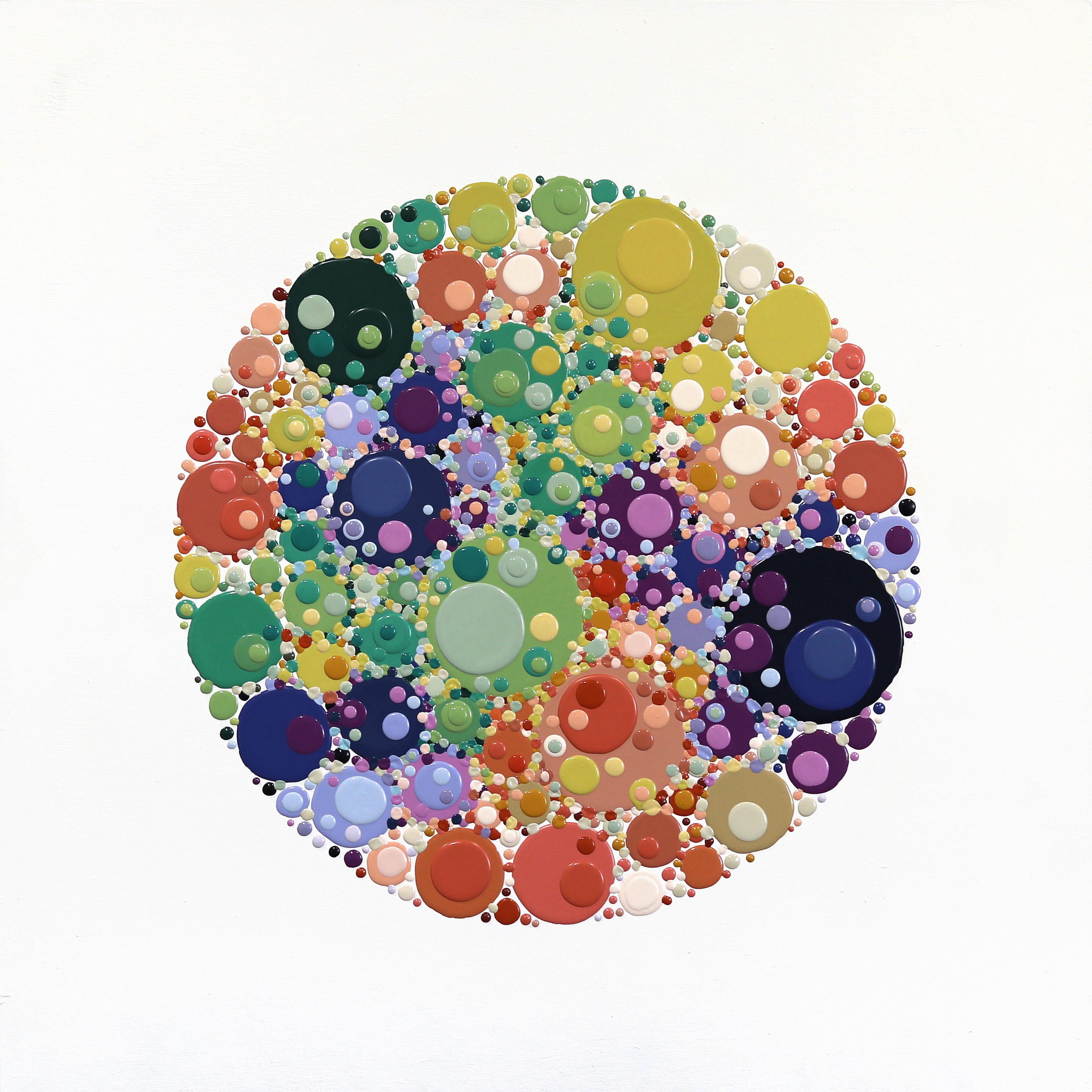Juicy - Original Saturated Colorful Dots Paint Droplets by Kimberly Blackstock
