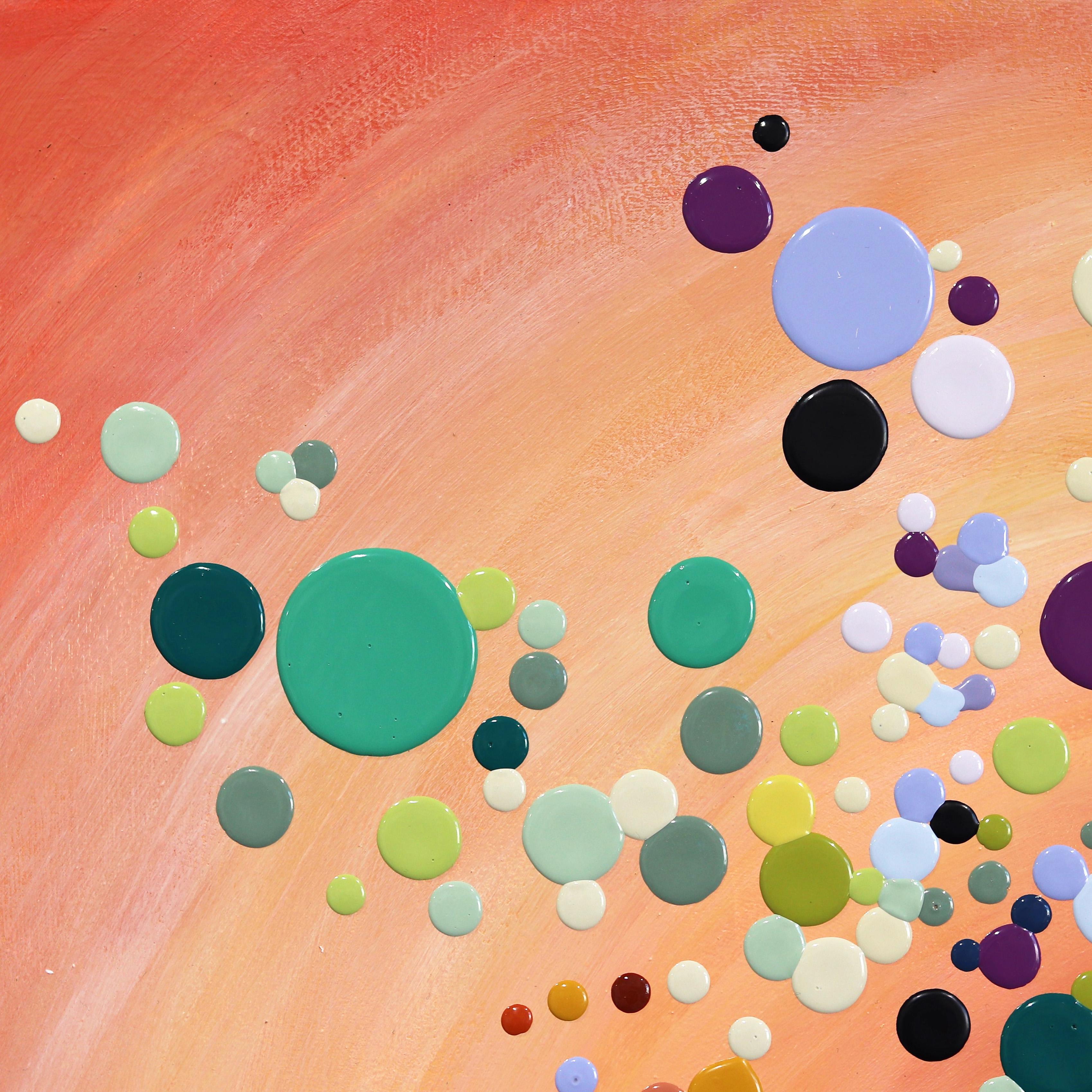 When You Shine - Gesättigte, farbenfrohe Punkten, Gemäldetropfen von Kimberly Blackstock im Angebot 2