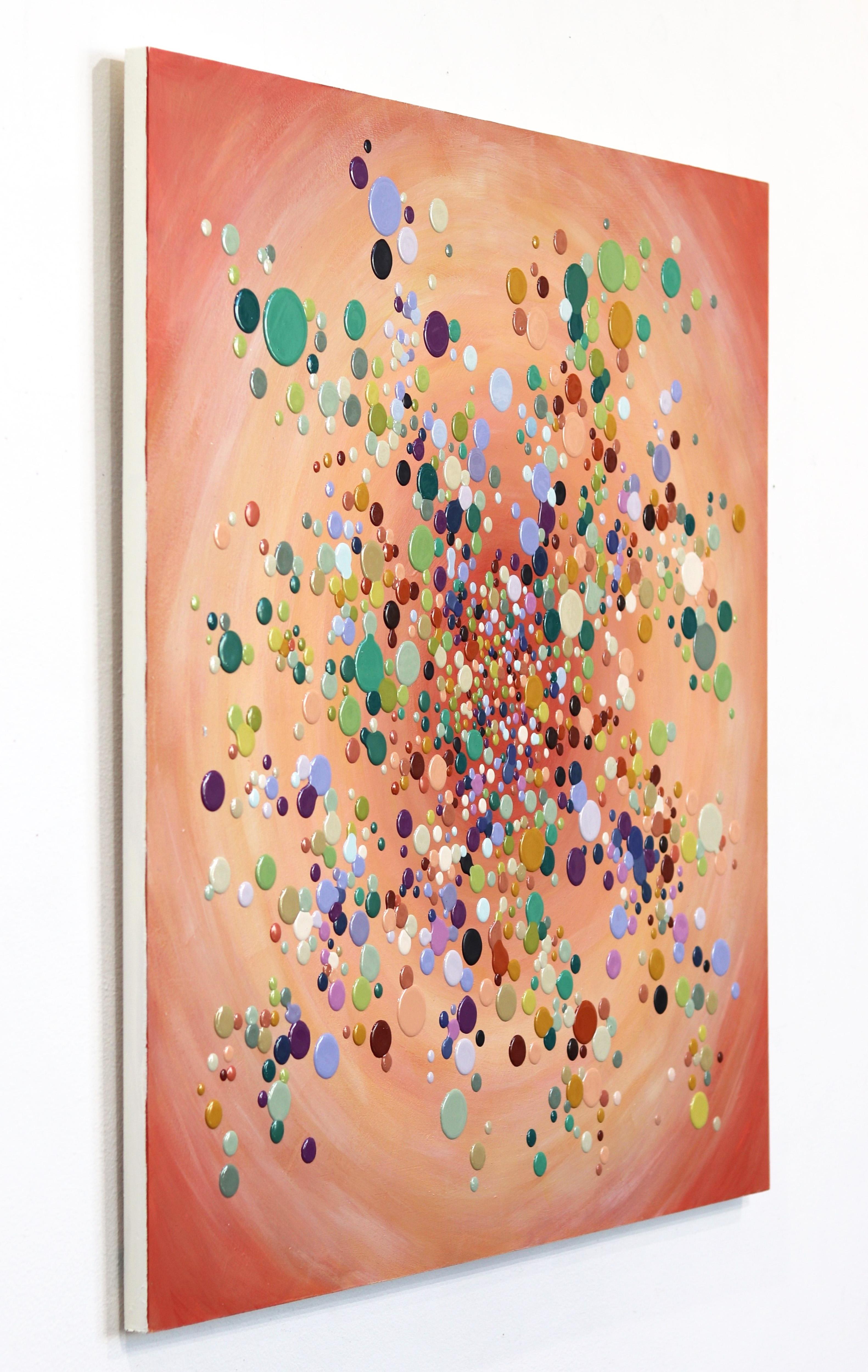When You Shine - Gesättigte, farbenfrohe Punkten, Gemäldetropfen von Kimberly Blackstock im Angebot 3