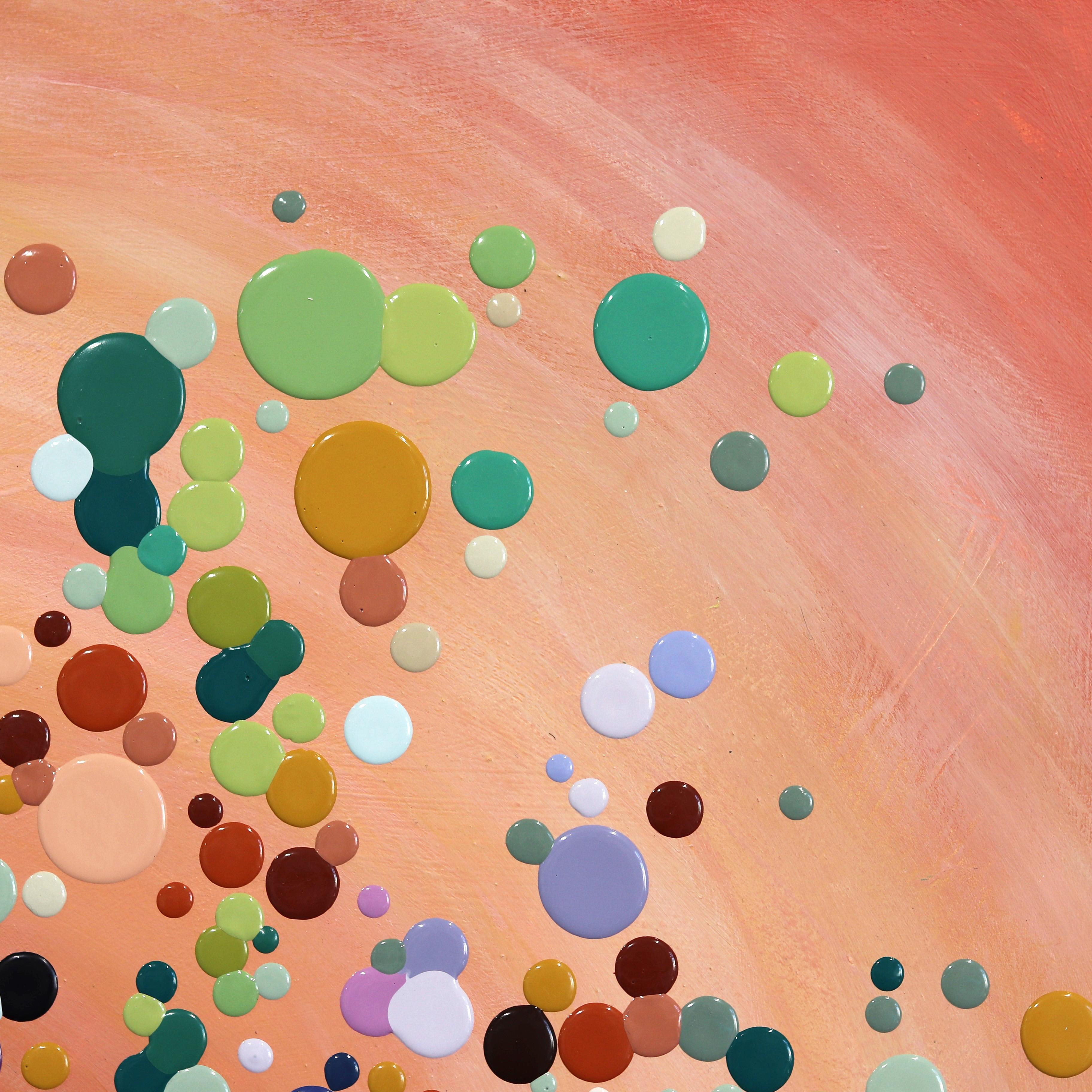 When You Shine - Gesättigte, farbenfrohe Punkten, Gemäldetropfen von Kimberly Blackstock im Angebot 4