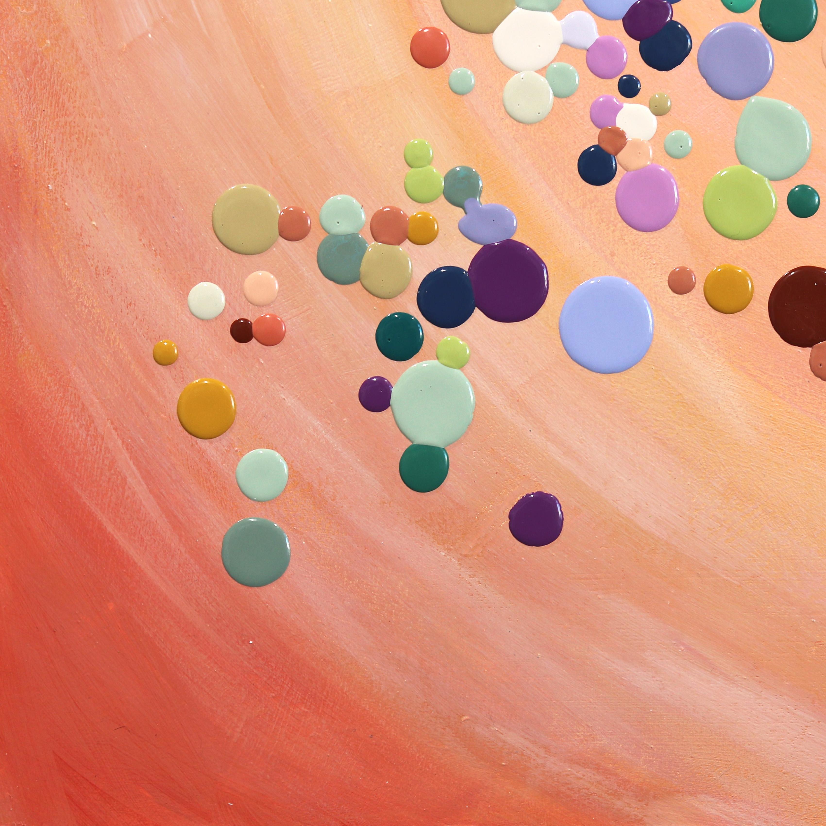 When You Shine - Gesättigte, farbenfrohe Punkten, Gemäldetropfen von Kimberly Blackstock im Angebot 6