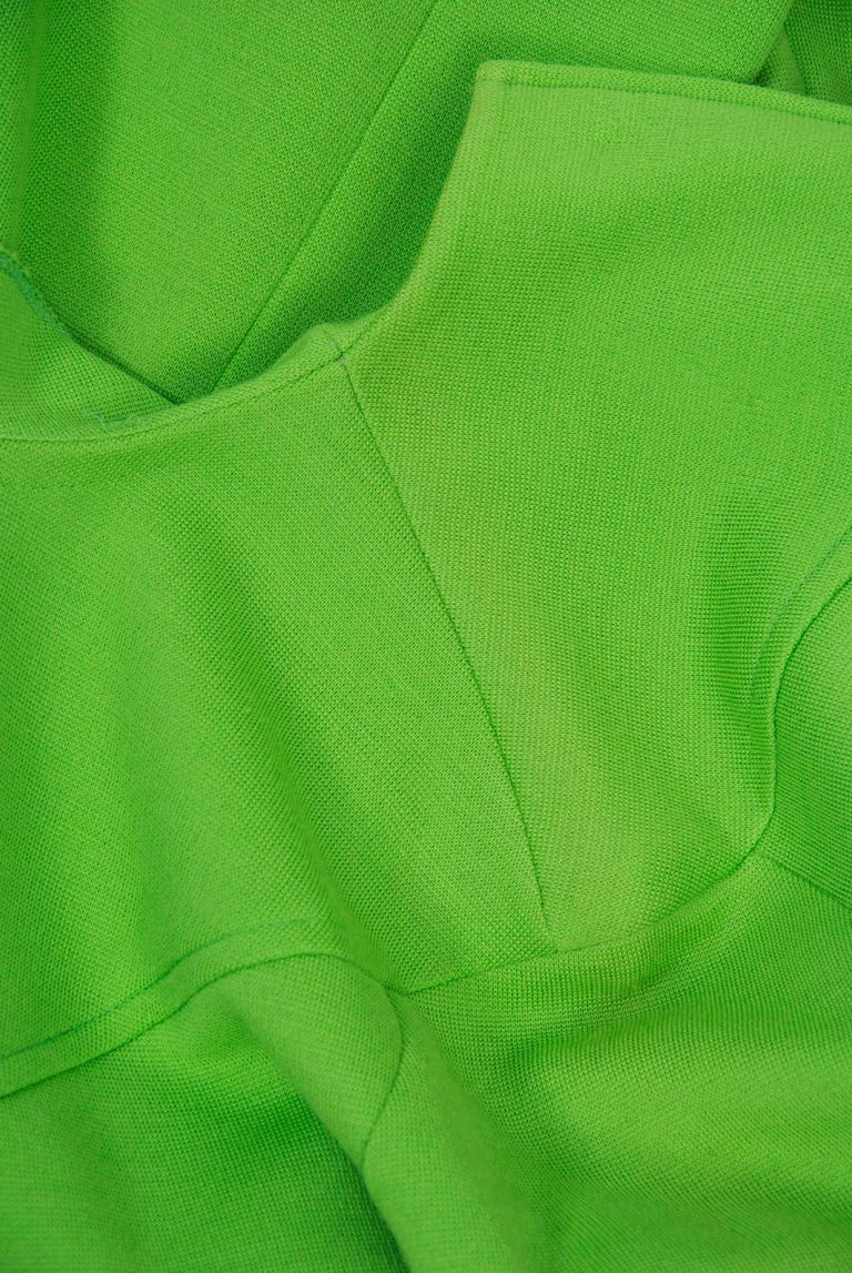 Kimberly Bright Green Knit Dress at 1stDibs | bright green dress