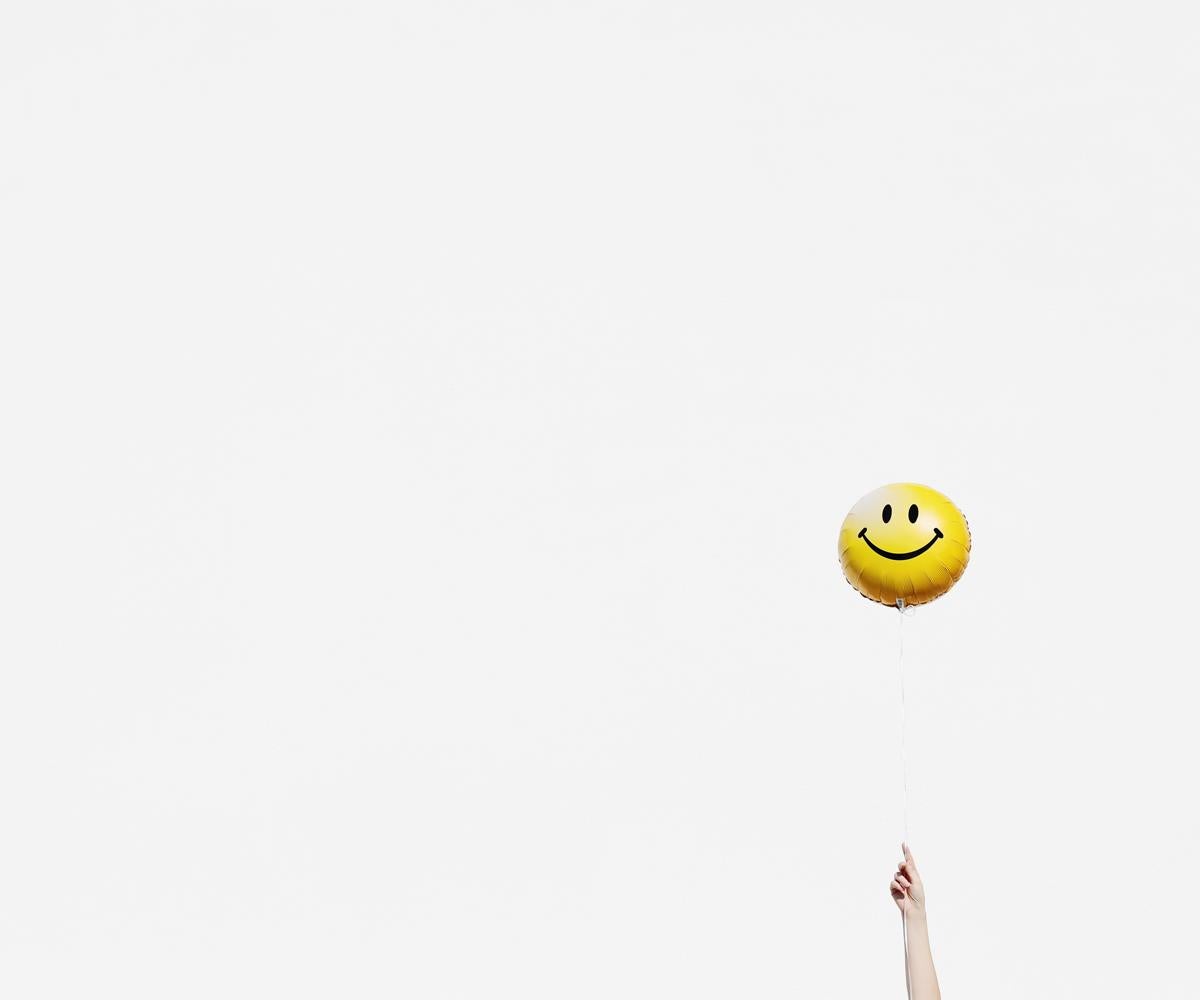 Einzelner glücklicher Ballon