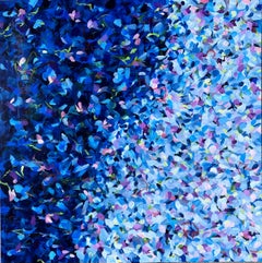 Twinkle (Blau, Abstrakt, Weiß, Rosa, Flieder, Blumen, Landschaft)