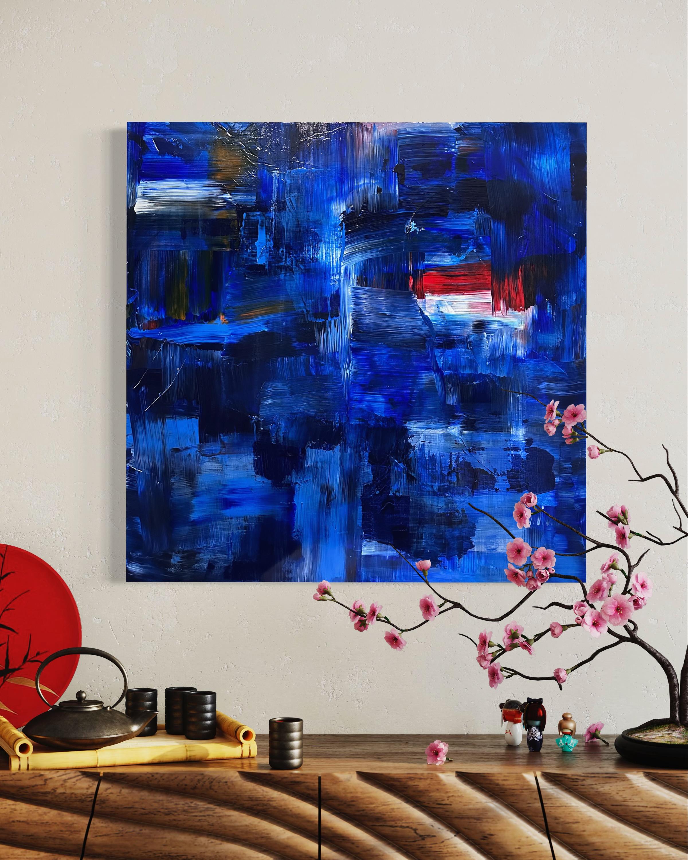 Kimberly Marney
What Lies Beneath - Red (Abstract, Blue, Cityscape, Red)
2023
Acrylic on Canvas
Size: 36x36x1.5in
Signed by hand
COA provided
Ref.: 924802-2007

Tags: Abstract, Blue, Cityscape, Red

Abstracted layers of blues and pops of yellow and