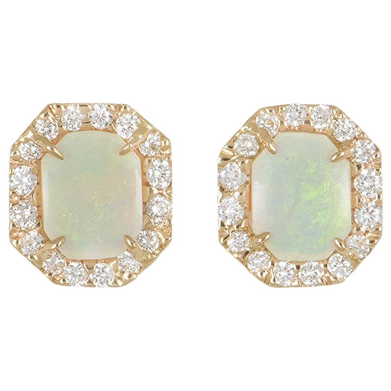 Kimberly McDonald Rose Gold Opal and Diamond Earrings For Sale at ...