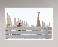 Handstand on the Beach, French Riviera Photograph, Summer Print