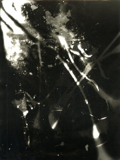 Dancing in the Dark - unique abstract contemporary silver gelatin b&w photogram