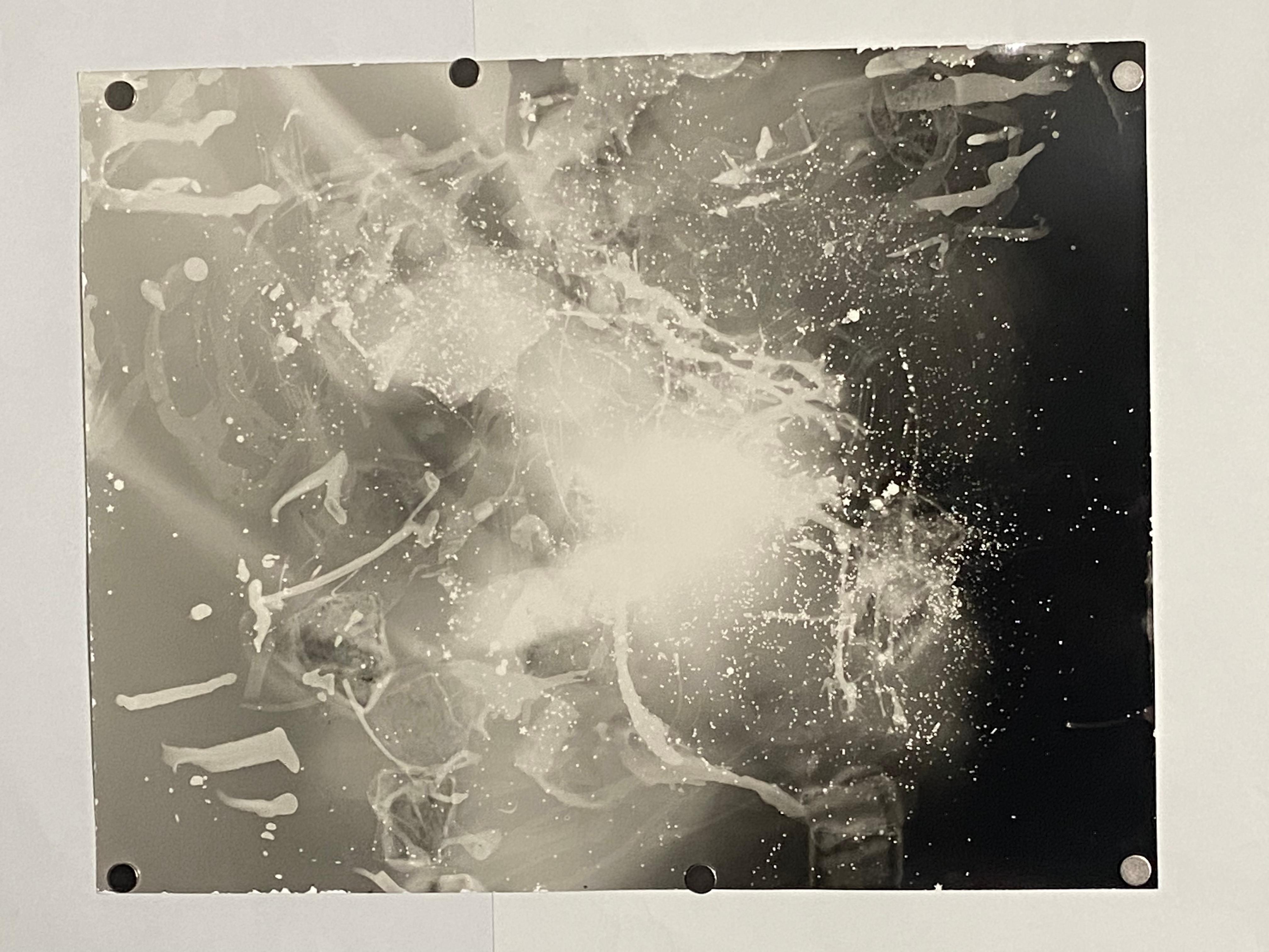 UPDATE - THIS UNIQUE PRINT IS NOW BACK IN MY POSSESSION & CURRENTLY AVAILABLE

One-of-a-kind alt process photogram (silver gelatin print made sans enlarger); Mixed process multiple exposure with SNOW, ice, glitter, sand, and flowers. All of my